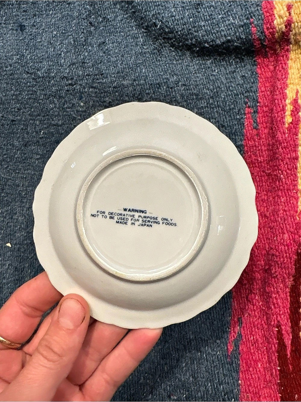 Decorative Souvenir Plate in White & Red - Picture 2 of 2